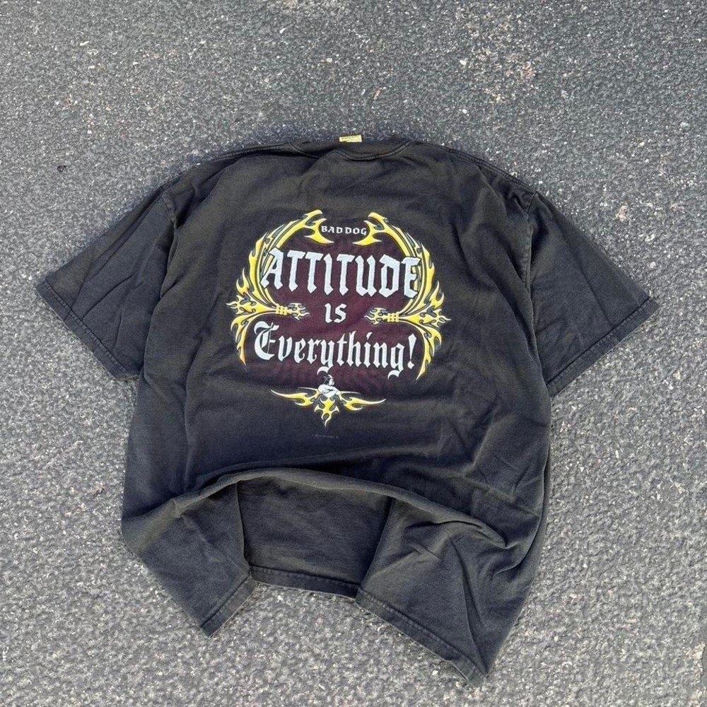 Vintage y2k Bad Dogs Big Dogs Attitude is Everything Shirt